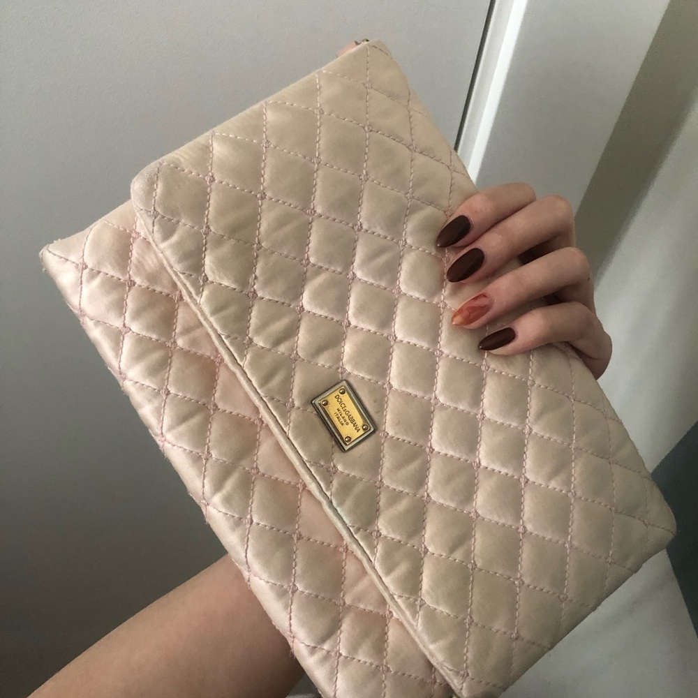 Dolce&Gabbana pink silk Crossbody bag or clutch bag